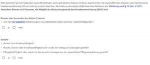 Barmenia KT43+ Gesundheitsfragen